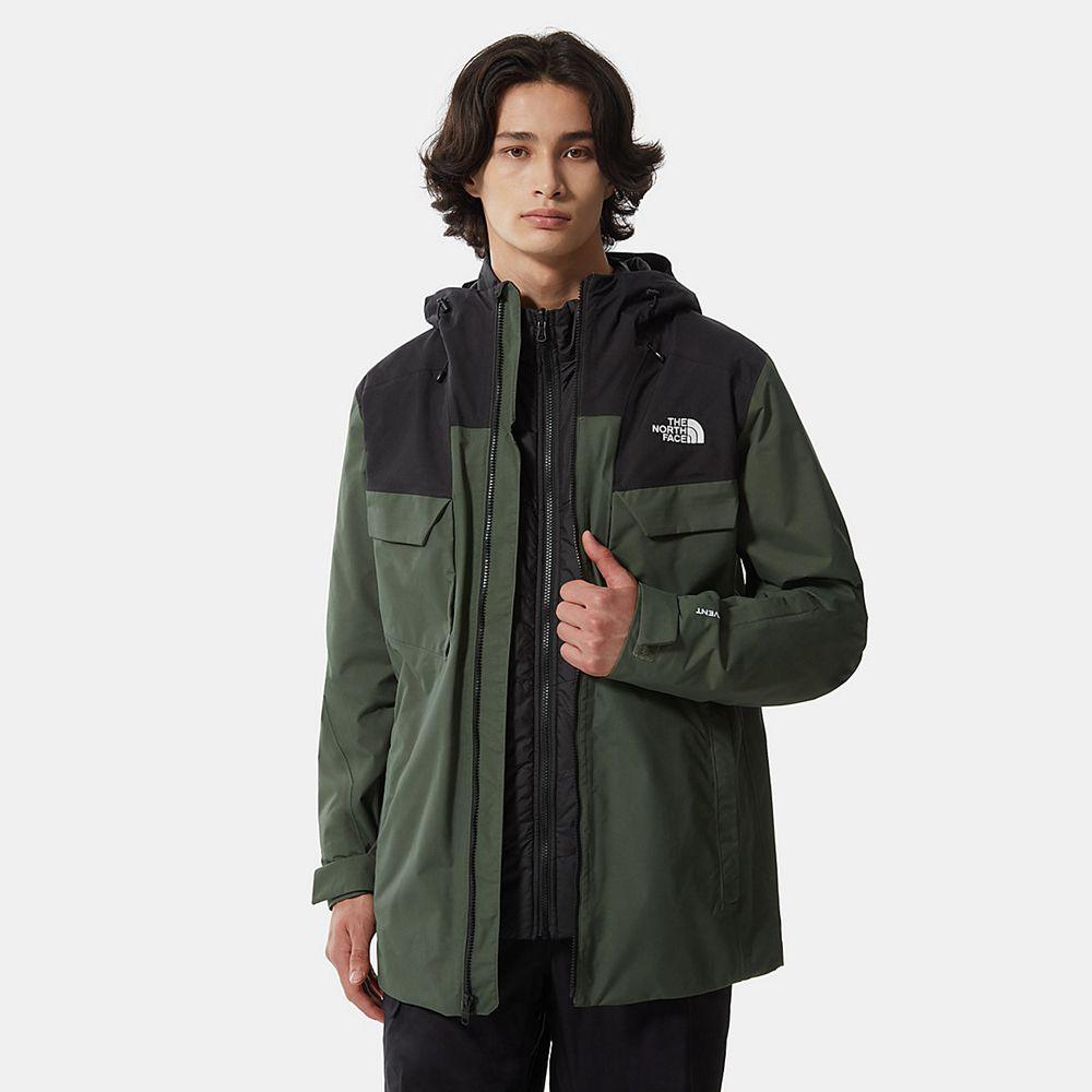 The North Face Fourbarrel Zip-In Triclimate® Ανδρικα Σακάκι - Πρασινο / Μαυρα (AVRG67250)